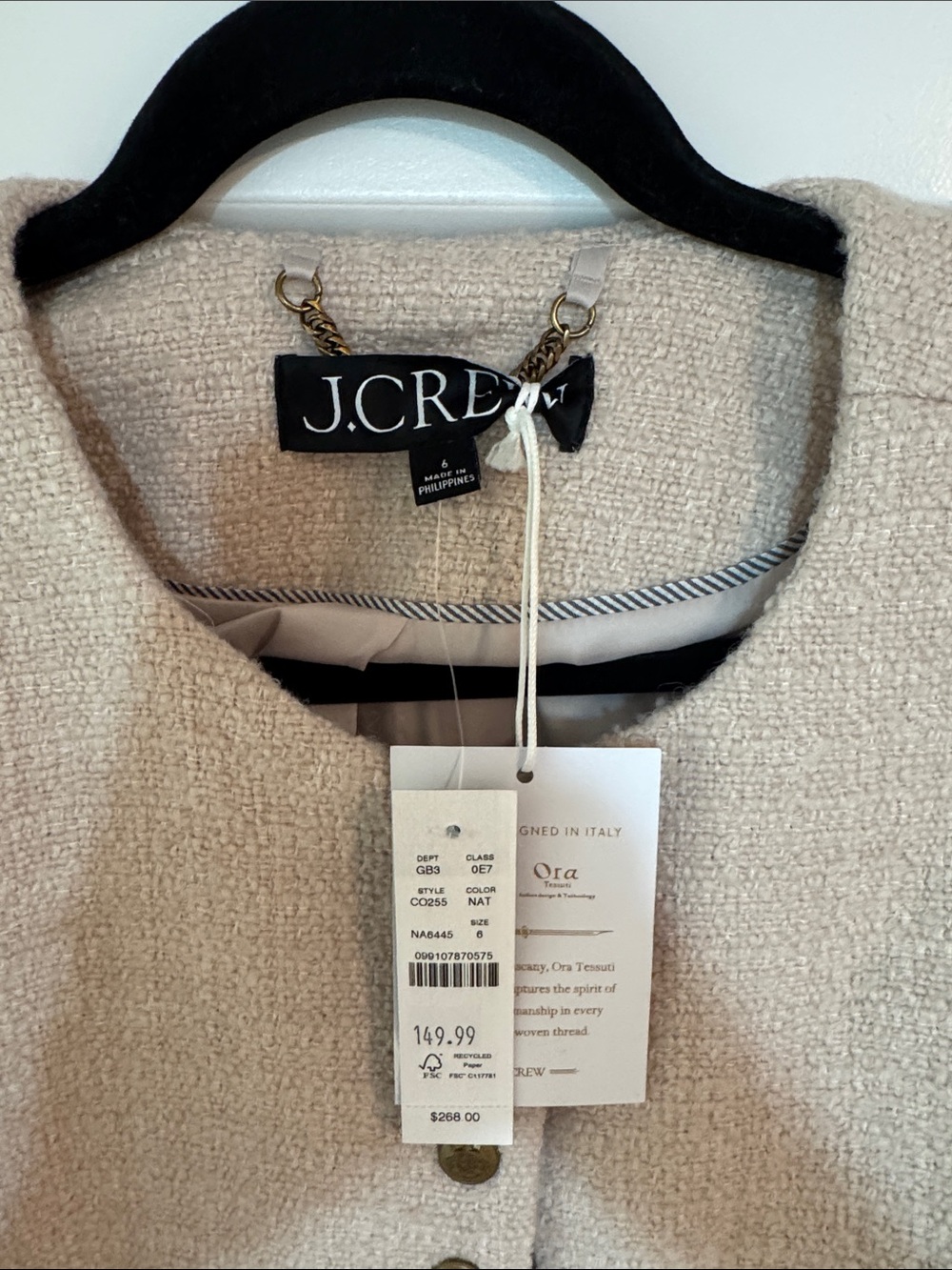 J. Crew Women's Bridgette lady jacket in tweed size 6 nwt - Picture 4 of 5